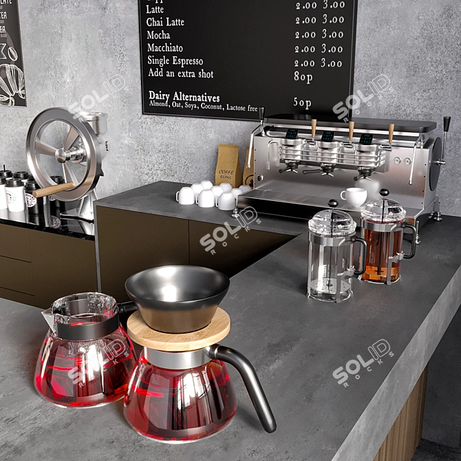 Espresso Cafe Bar Collection 3D model image 3