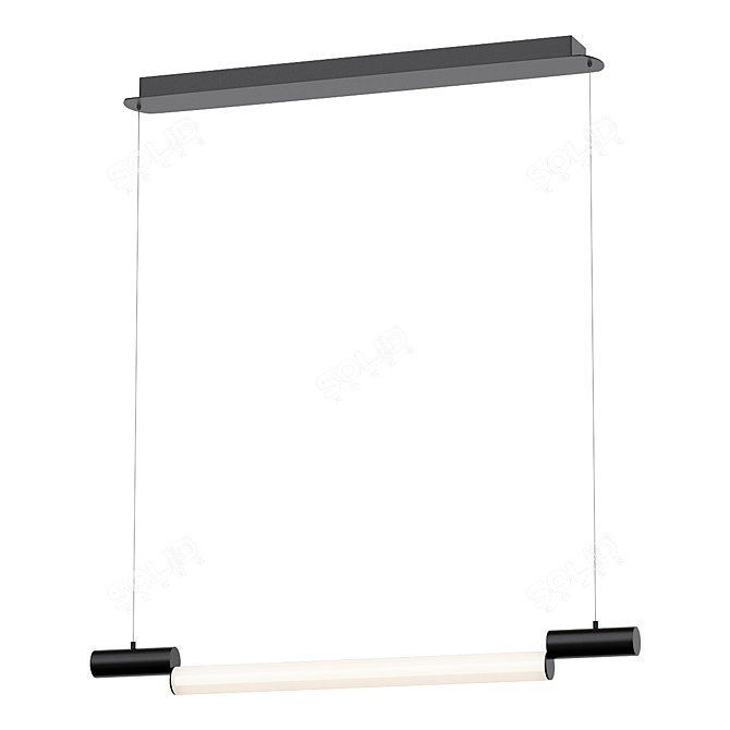 Elegant Diamond Pendant Necklace 3D model image 1