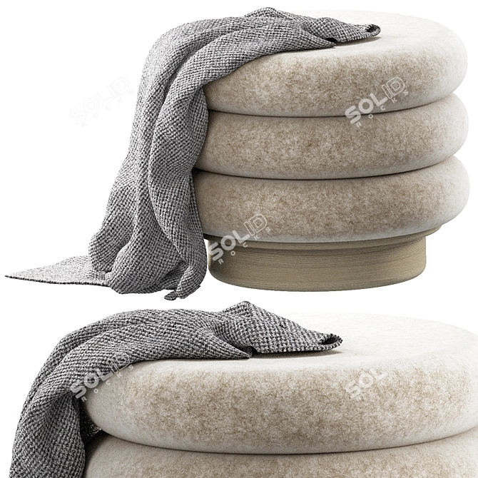 Cazarina SELS Ottoman Pouf 3D model image 1