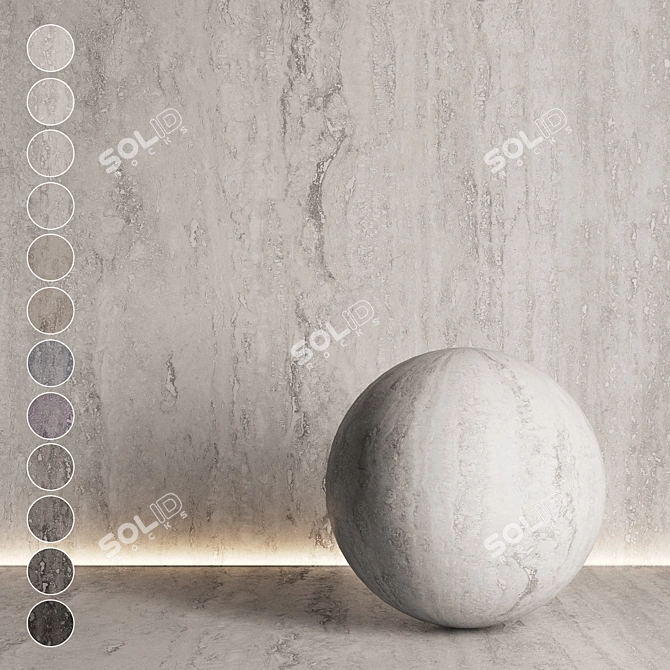 Travertine Stone Texture Collection 3D model image 1