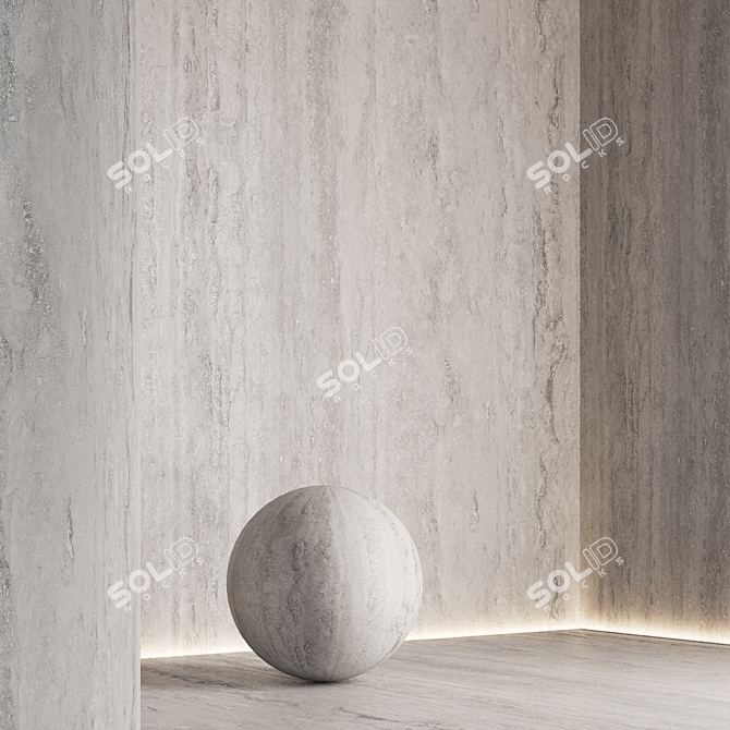 Travertine Stone Texture Collection 3D model image 2