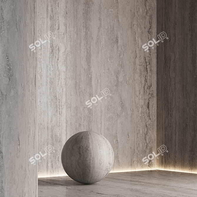 Travertine Stone Texture Collection 3D model image 4