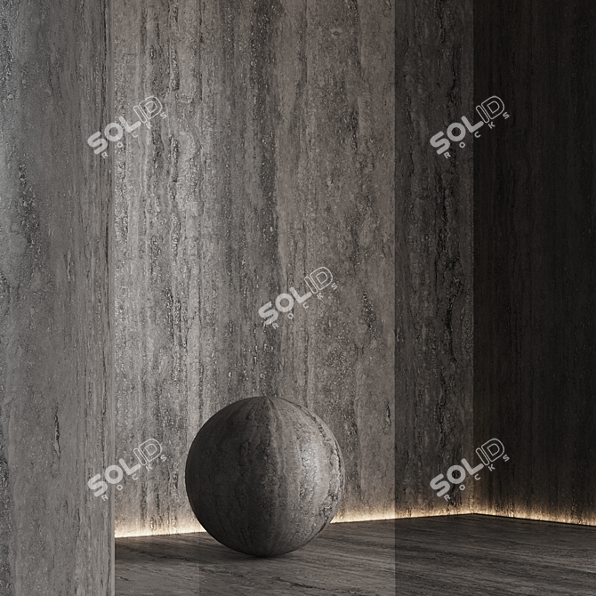 Travertine Stone Texture Collection 3D model image 6