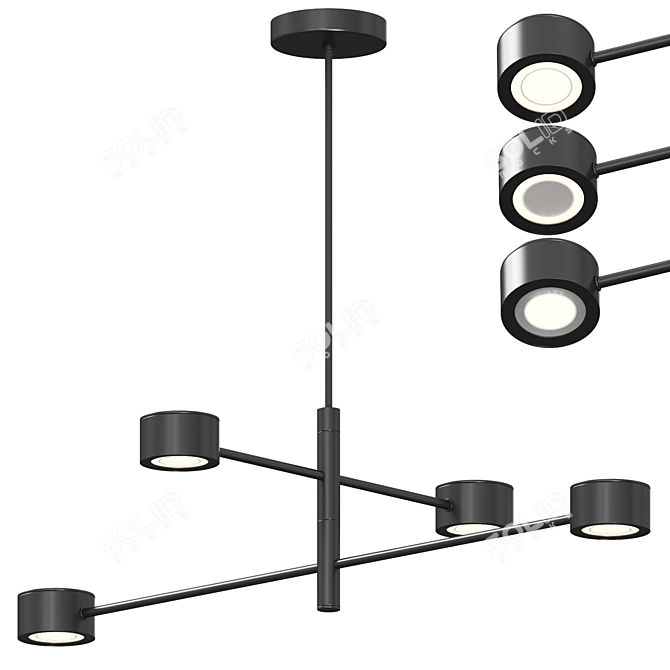 Scandinavian Elegance Clyde Pendant 3D model image 1