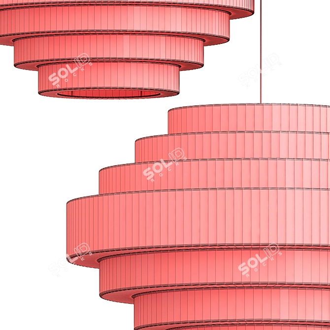Elegant Mos Pendant Light 3D model image 4
