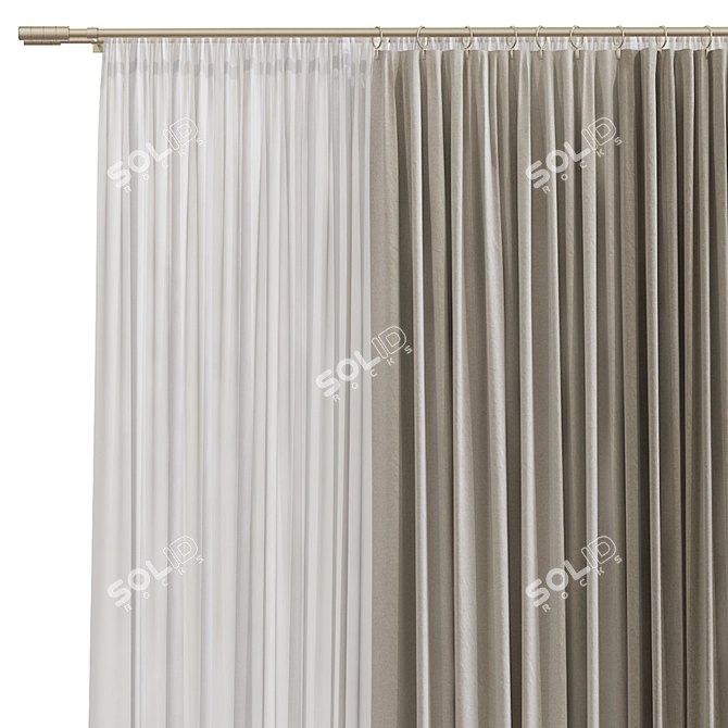 Revamped Curtain Design 3D model image 3