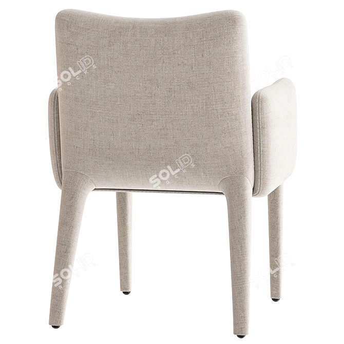 Monza Dining Armchair in Heritage Graphite 3D model image 4