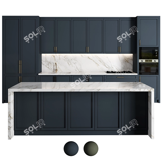 Modern Kitchen Island 113 3D model image 1