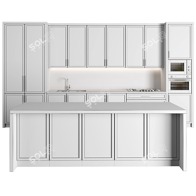 Modern Kitchen Island 113 3D model image 7