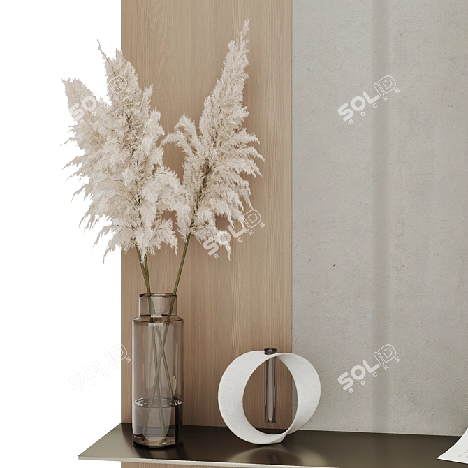 Modern Style TV Wall with Bio-Fireplace 3D model image 3