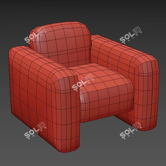 Luxury Sonoma Armchair by Vorsen 3D model image 6