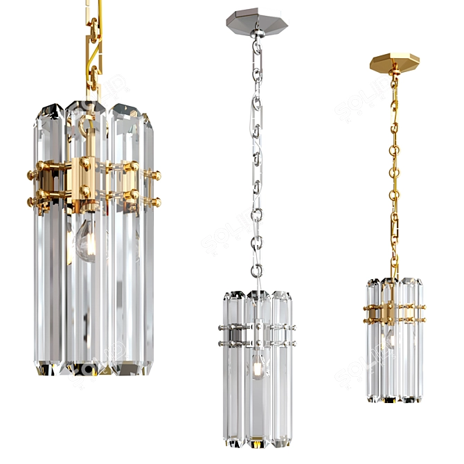 Elegant Bonnington Small Pendant 3D model image 1