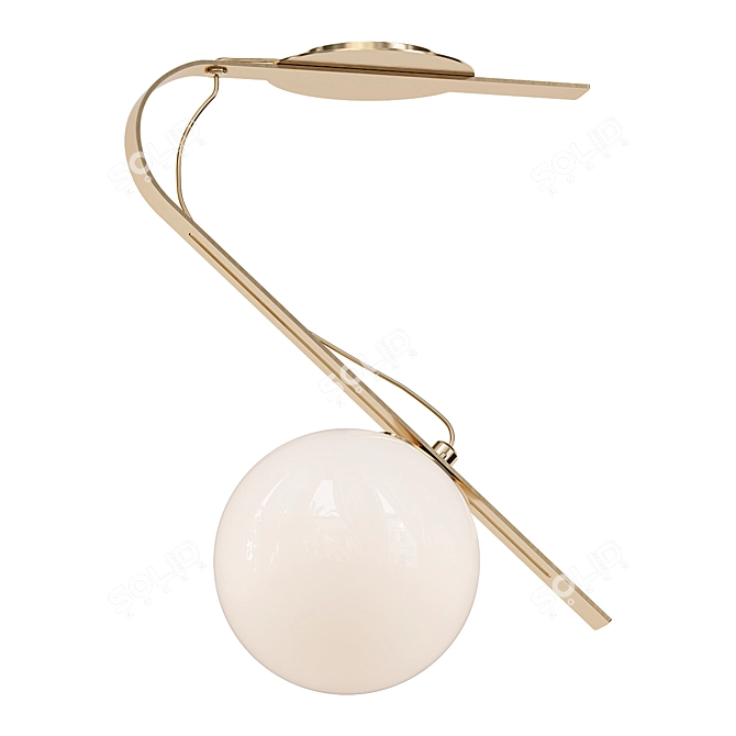 Modern Black Pendant Light 3D model image 1