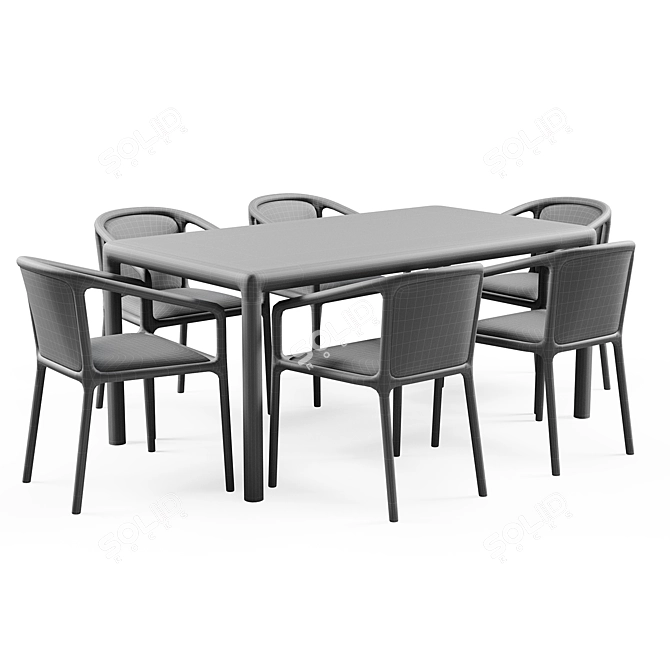 Karimoku Case Study Dining Set 3D model image 4