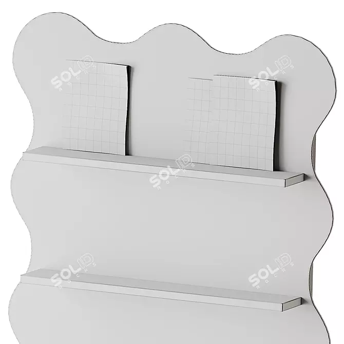 Modern Acrylic Bookshelf Stand 3D model image 5