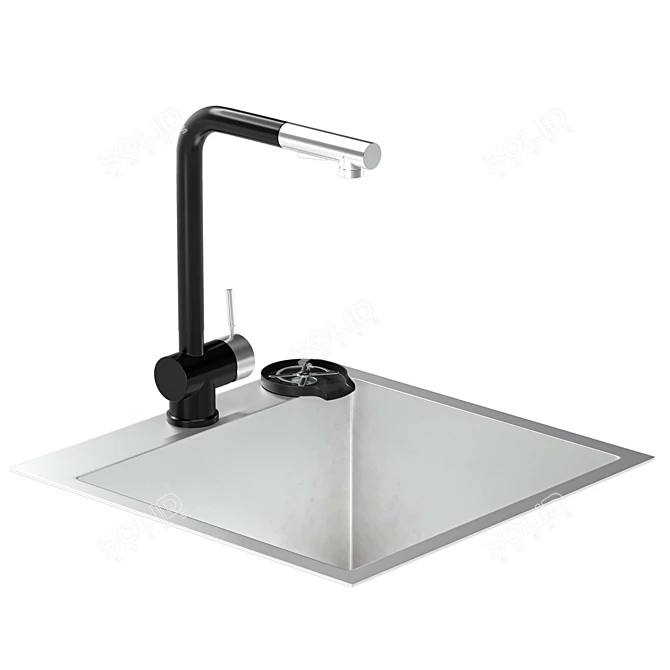 TORVA Stainless Steel Kitchen Sink 3D model image 3