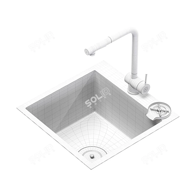 TORVA Stainless Steel Kitchen Sink 3D model image 6