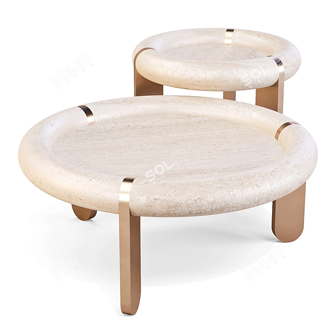 Madou Marble Side Tables 3D model image 2