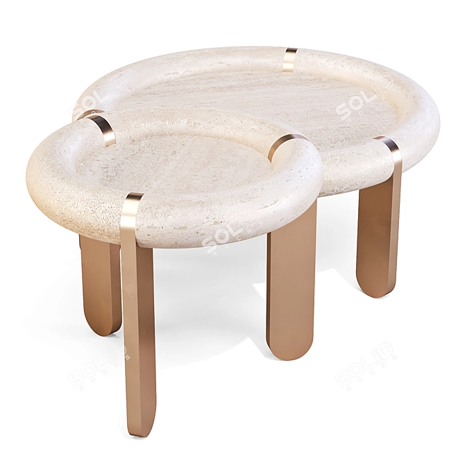 Madou Marble Side Tables 3D model image 3