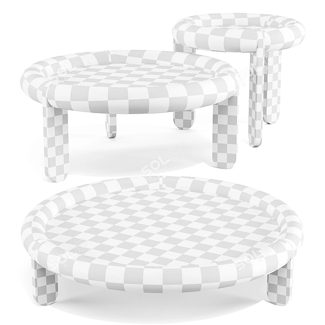 Madou Marble Side Tables 3D model image 4