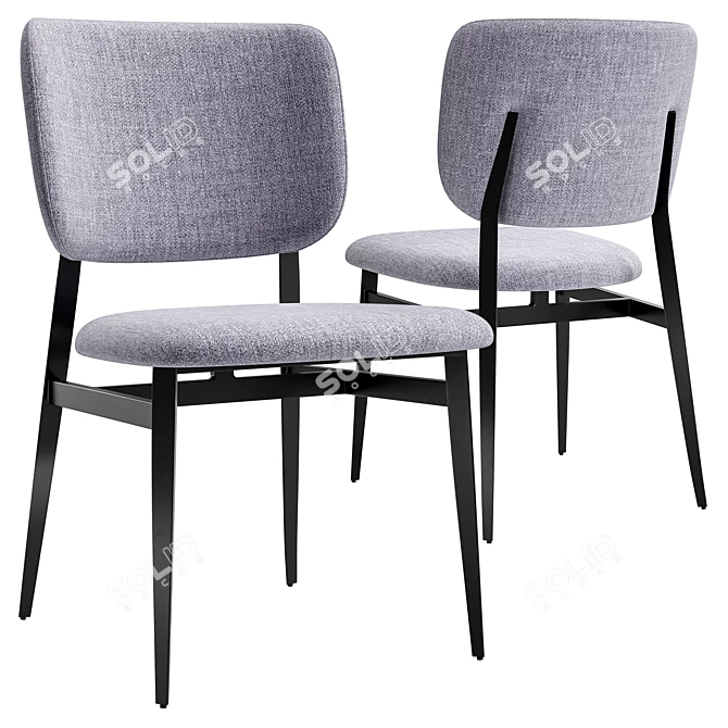 Modern Grey Yoko Chair 3D model image 1