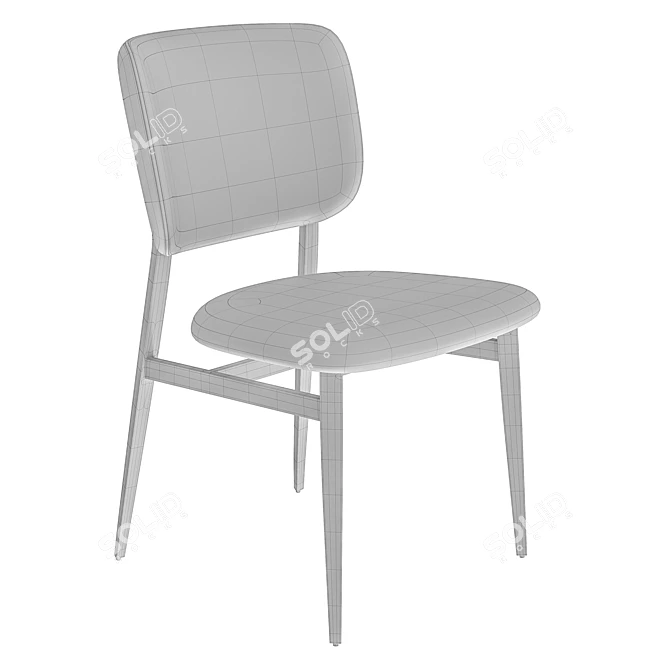 Modern Grey Yoko Chair 3D model image 3