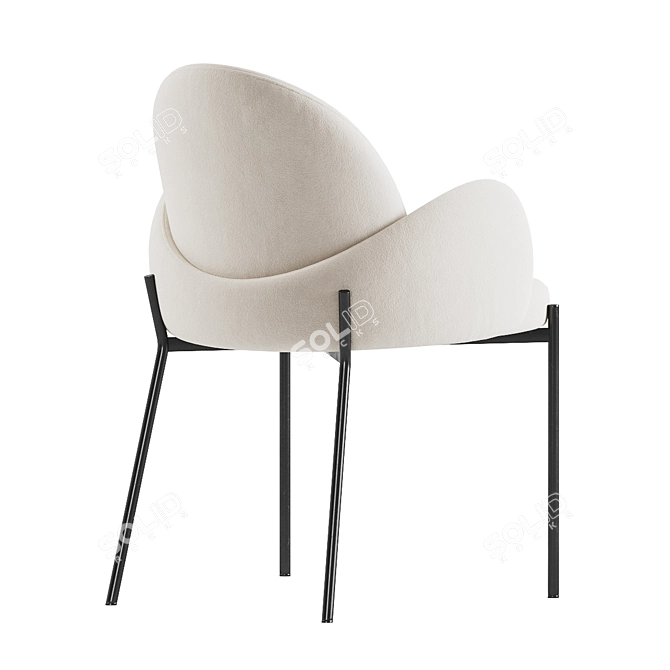 Elegant Macy Dining Chair 3D model image 3