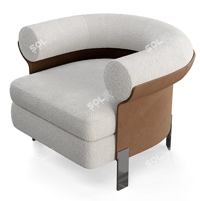 Elegant Mattia Armchair By Minotti 3D model image 4