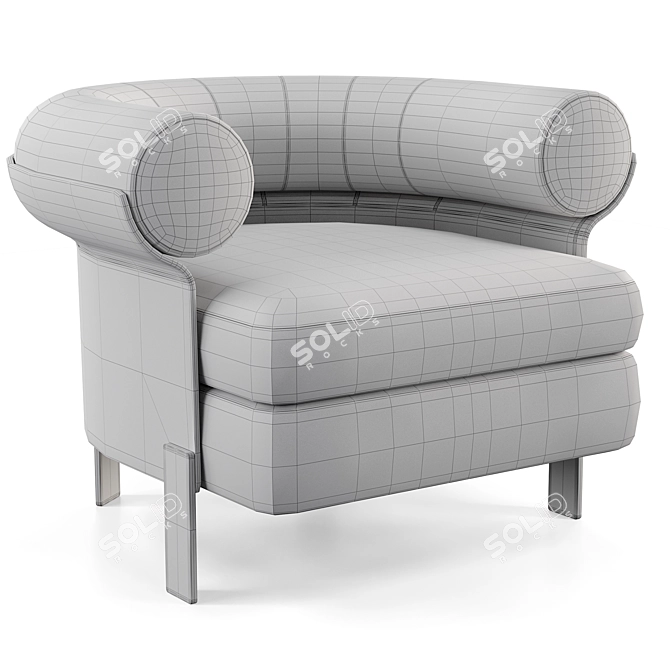 Elegant Mattia Armchair By Minotti 3D model image 5