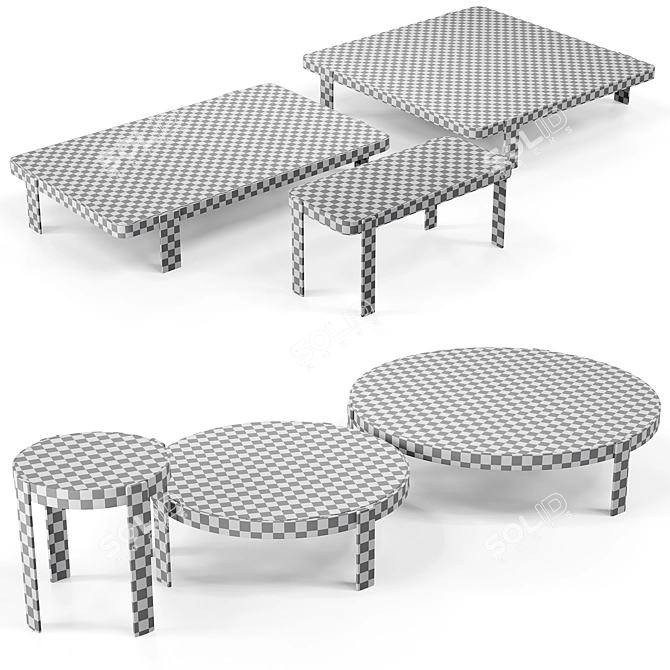 Elegant Mattia Coffee Tables 3D model image 7