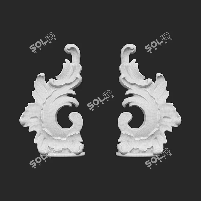 RODECOR Rococo Molding Ending 06301RC OM 3D model image 3