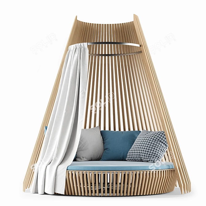 Outdoor Hut Lounge Bed 3D 3D model image 1