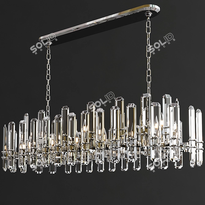 Linear Chandelier with Elegance 3D model image 2