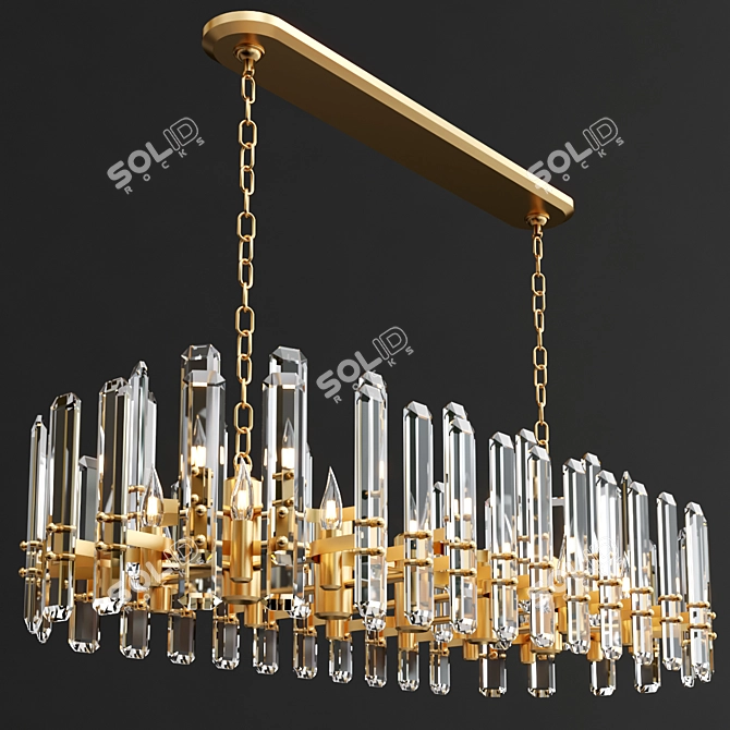 Linear Chandelier with Elegance 3D model image 3