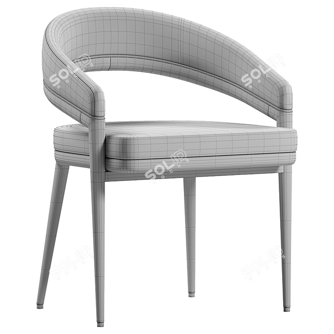 Modern Graphite Dining Chair 2017 3D model image 4