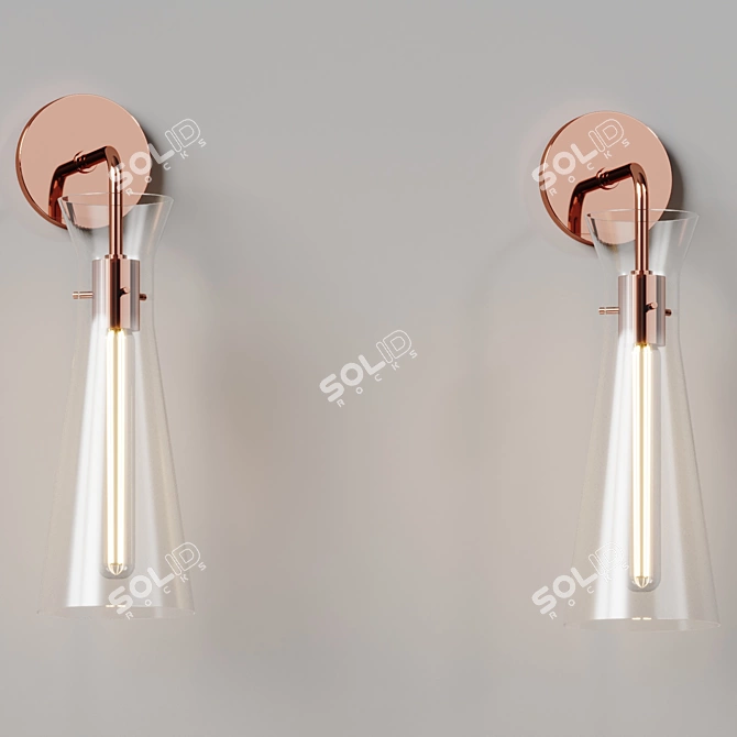 Elegant Anya Wall Sconce 3D model image 2