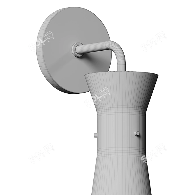 Elegant Anya Wall Sconce 3D model image 5