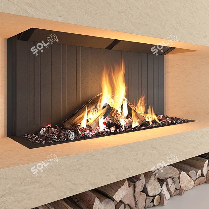 Impression Flame Wall Set 3D model image 4