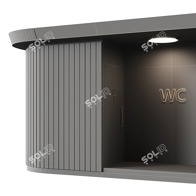 Public Restroom 3 - Contemporary Design 3D model image 8