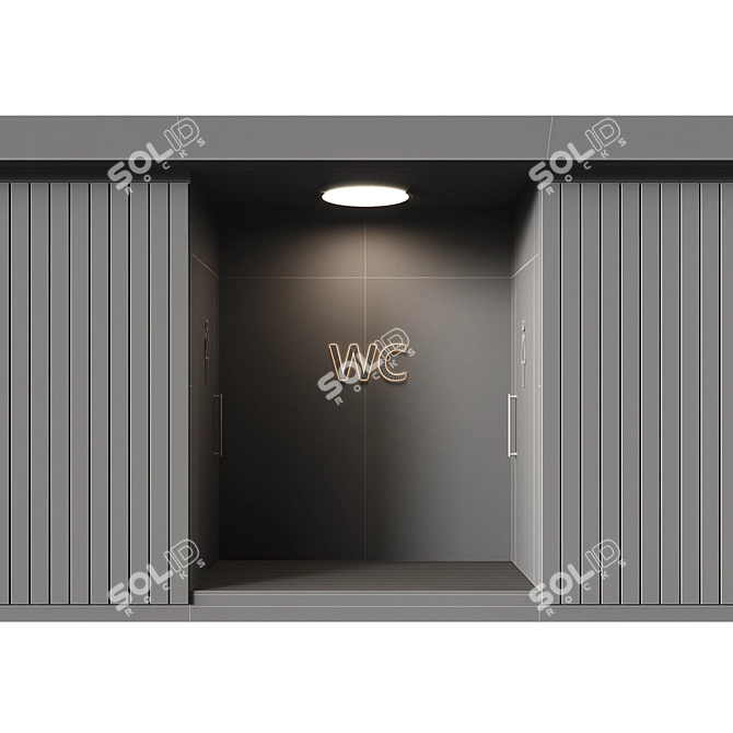 Public Restroom 3 - Contemporary Design 3D model image 9