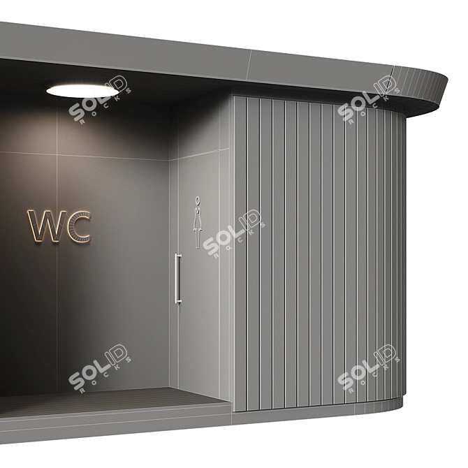 Public Restroom 3 - Contemporary Design 3D model image 2