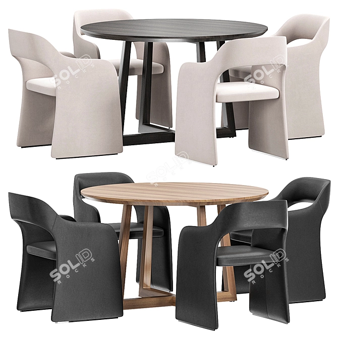 Echo Petite Chair & Vessel Table 3D model image 2