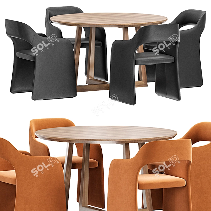 Echo Petite Chair & Vessel Table 3D model image 3