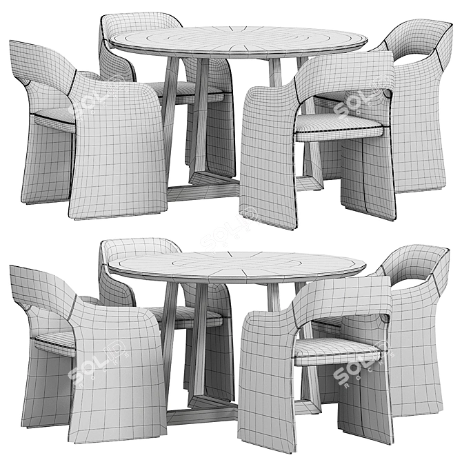 Echo Petite Chair & Vessel Table 3D model image 4