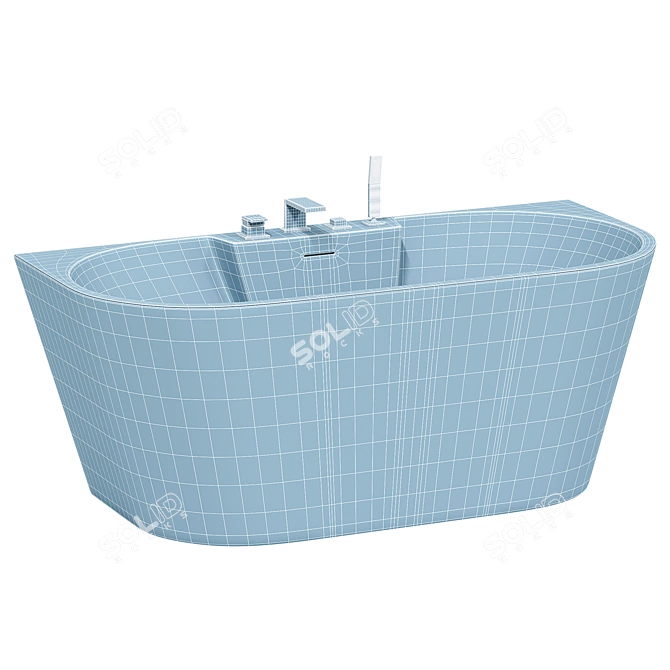 Modern Acrylic Bath ABBER AB9296 3D model image 2