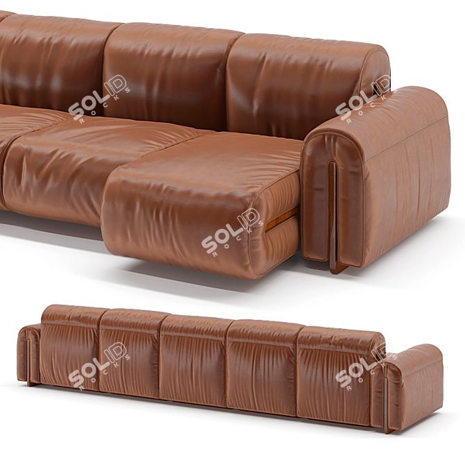 Modular Natuzzi Sofa 3D Model 3D model image 3