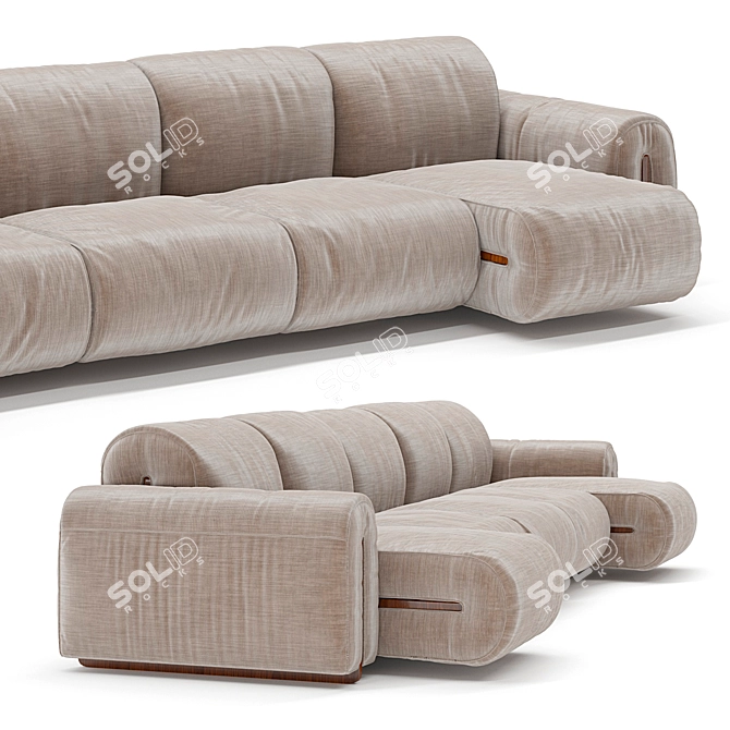 Modular Natuzzi Sofa 3D Model 3D model image 5