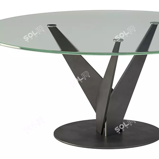 Modern Epsylon Round Table: 179cm 3D model image 2