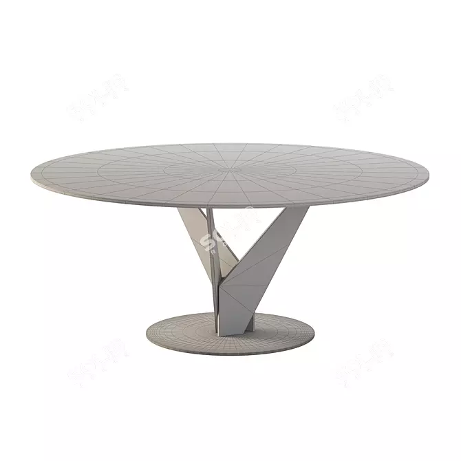 Modern Epsylon Round Table: 179cm 3D model image 4