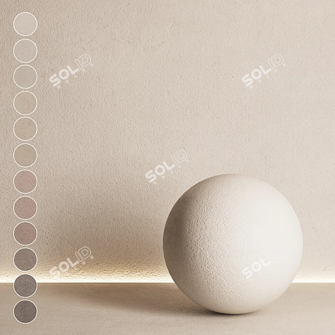  Seamless Texture Decorative Plaster 3D model image 1